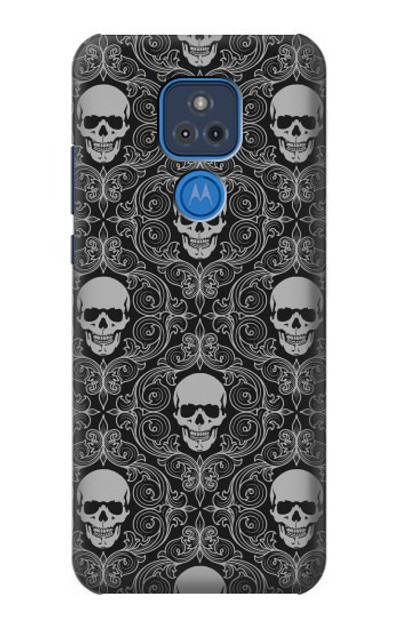 S2371 Skull Vintage Monochrome Pattern Case Cover Custodia per Motorola Moto G Play (2021)