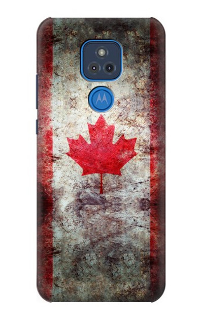 S2490 Canada Maple Leaf Flag Texture Case Cover Custodia per Motorola Moto G Play (2021)