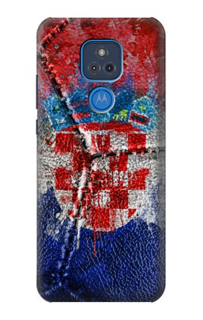 S3313 Croatia Flag Vintage Football Graphic Case Cover Custodia per Motorola Moto G Play (2021)