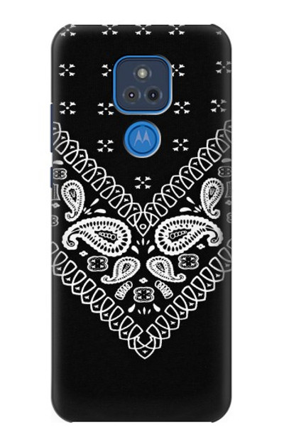 S3363 Bandana Black Pattern Case Cover Custodia per Motorola Moto G Play (2021)