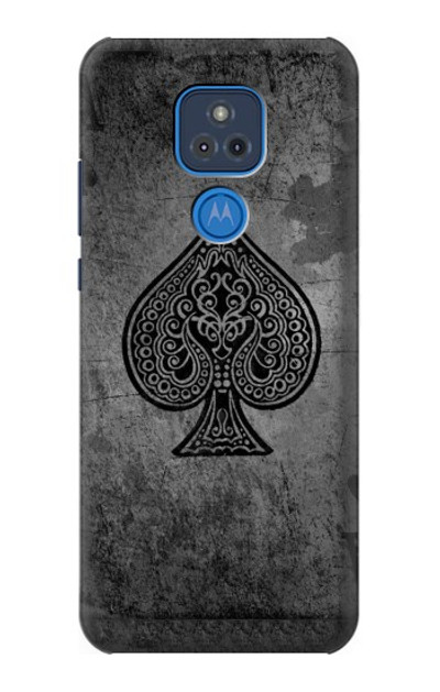 S3446 Black Ace Spade Case Cover Custodia per Motorola Moto G Play (2021)