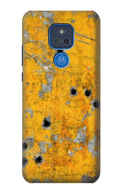 S3528 Bullet Rusting Yellow Metal Case Cover Custodia per Motorola Moto G Play (2021)