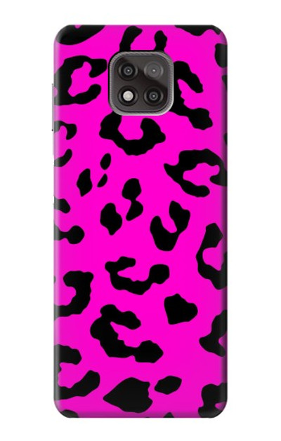 S1850 Pink Leopard Pattern Case Cover Custodia per Motorola Moto G Power (2021)