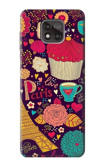 S2353 Paris Cartoon Vintage Pattern Case Cover Custodia per Motorola Moto G Power (2021)