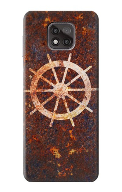 S2766 Ship Wheel Rusty Texture Case Cover Custodia per Motorola Moto G Power (2021)