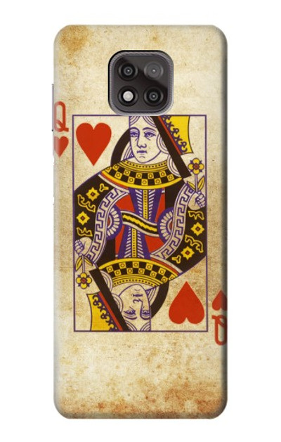 S2833 Poker Card Queen Hearts Case Cover Custodia per Motorola Moto G Power (2021)