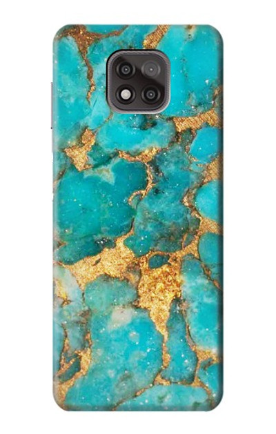 S2906 Aqua Turquoise Stone Case Cover Custodia per Motorola Moto G Power (2021)