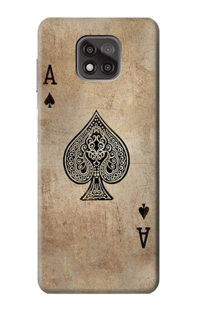 S2928 Vintage Spades Ace Card Case Cover Custodia per Motorola Moto G Power (2021)