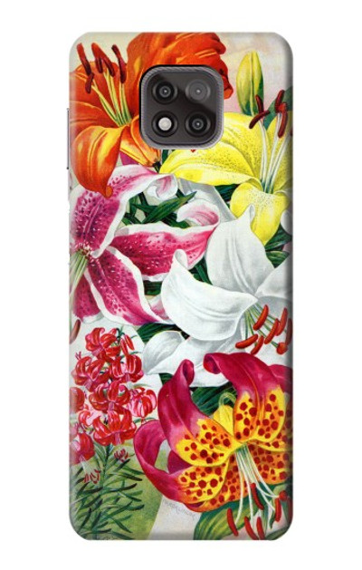 S3205 Retro Art Flowers Case Cover Custodia per Motorola Moto G Power (2021)