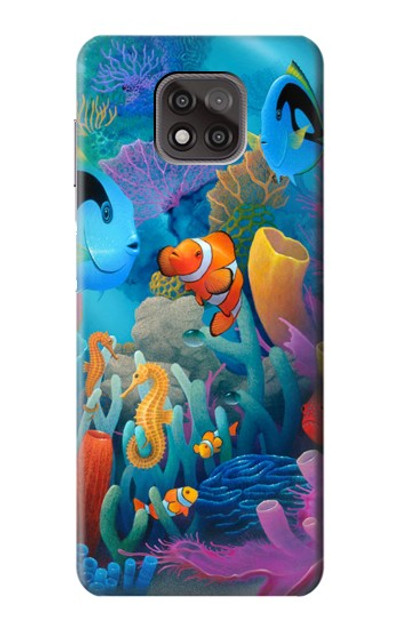 S3227 Underwater World Cartoon Case Cover Custodia per Motorola Moto G Power (2021)