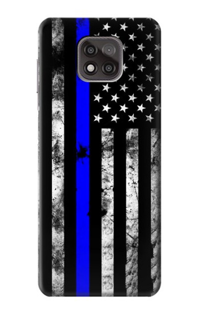 S3244 Thin Blue Line USA Case Cover Custodia per Motorola Moto G Power (2021)