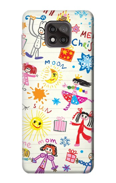 S3280 Kids Drawing Case Cover Custodia per Motorola Moto G Power (2021)