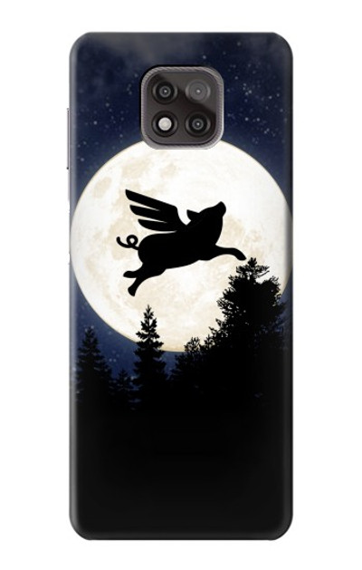 S3289 Flying Pig Full Moon Night Case Cover Custodia per Motorola Moto G Power (2021)