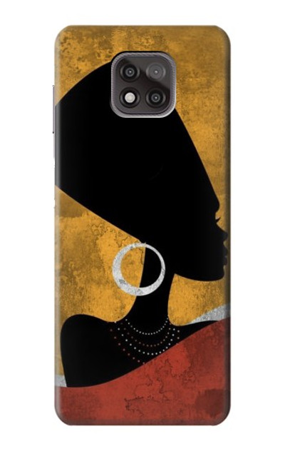 S3453 African Queen Nefertiti Silhouette Case Cover Custodia per Motorola Moto G Power (2021)