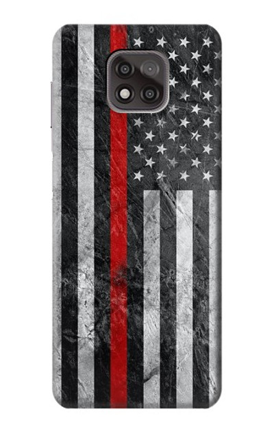 S3687 Firefighter Thin Red Line American Flag Case Cover Custodia per Motorola Moto G Power (2021)