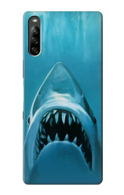 S0830 White Shark Case Cover Custodia per Sony Xperia L5