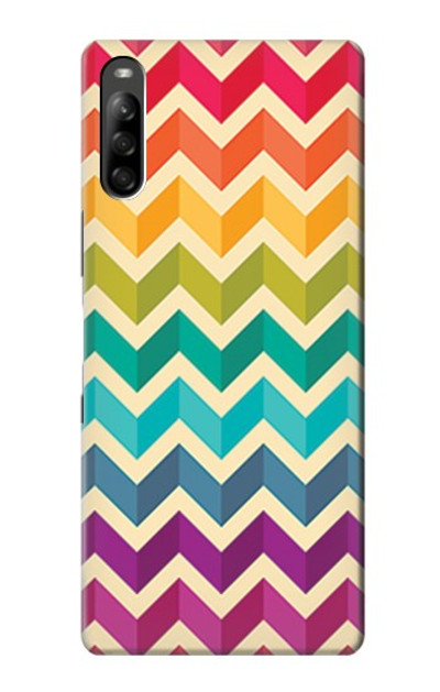 S2362 Rainbow Colorful Shavron Zig Zag Pattern Case Cover Custodia per Sony Xperia L5