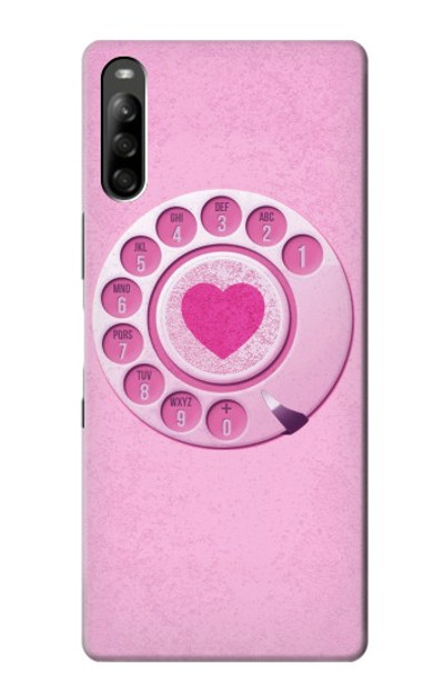 S2847 Pink Retro Rotary Phone Case Cover Custodia per Sony Xperia L5