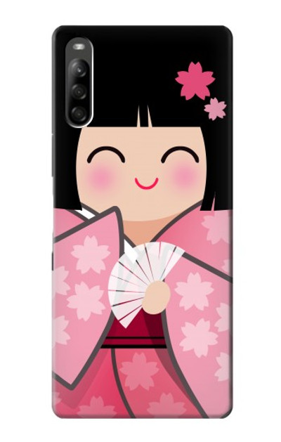 S3042 Japan Girl Hina Doll Kimono Sakura Case Cover Custodia per Sony Xperia L5