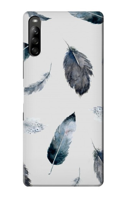 S3085 Feather Paint Pattern Case Cover Custodia per Sony Xperia L5