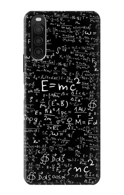 S2574 Mathematics Physics Blackboard Equation Case Cover Custodia per Sony Xperia 10 III