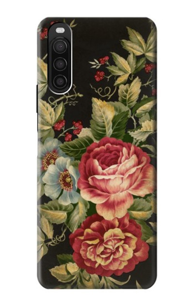 S3013 Vintage Antique Roses Case Cover Custodia per Sony Xperia 10 III