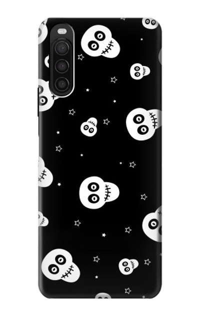 S3261 Smile Skull Halloween Pattern Case Cover Custodia per Sony Xperia 10 III