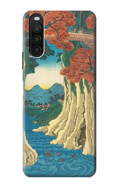 S3348 Utagawa Hiroshige The Monkey Bridge Case Cover Custodia per Sony Xperia 10 III