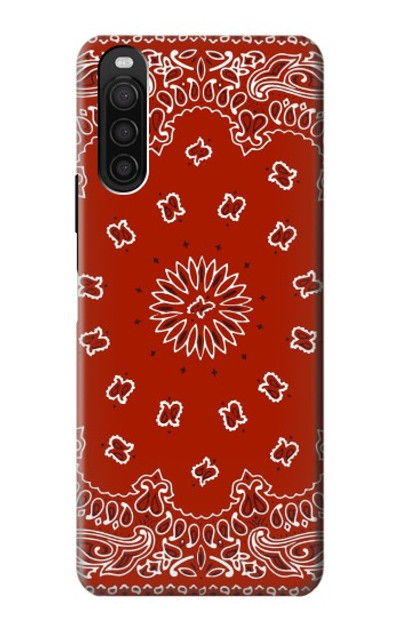 S3355 Bandana Red Pattern Case Cover Custodia per Sony Xperia 10 III