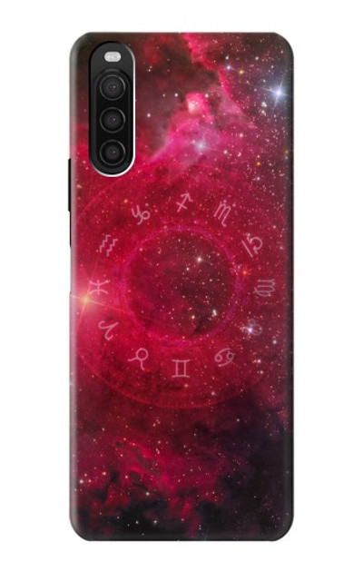 S3368 Zodiac Red Galaxy Case Cover Custodia per Sony Xperia 10 III