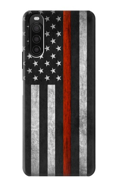 S3472 Firefighter Thin Red Line Flag Case Cover Custodia per Sony Xperia 10 III