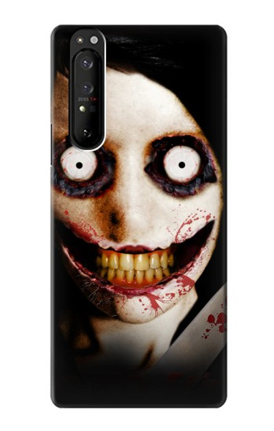 S1344 Jeff the Killer Case Cover Custodia per Sony Xperia 1 III S1344 Jeff the Killer Case Cover Custodia per Sony Xperia 1 III