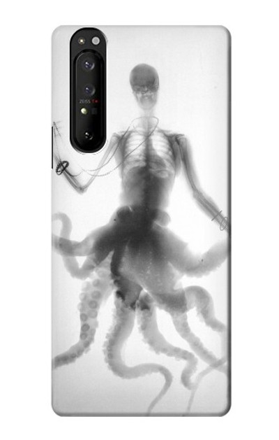 S1432 Skull Octopus X-ray Case Cover Custodia per Sony Xperia 1 III