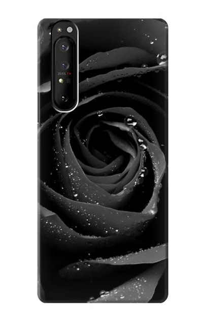 S1598 Black Rose Case Cover Custodia per Sony Xperia 1 III