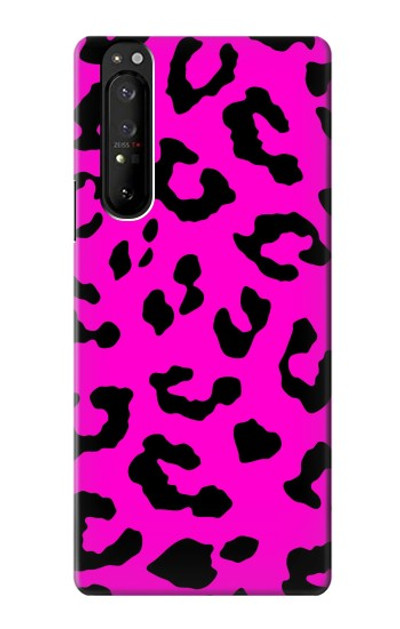 S1850 Pink Leopard Pattern Case Cover Custodia per Sony Xperia 1 III S1850 Pink Leopard Pattern Case Cover Custodia per Sony Xperia 1 III