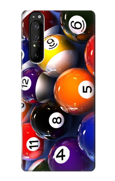 S2238 Billiard Pool Ball Case Cover Custodia per Sony Xperia 1 III S2238 Billiard Pool Ball Case Cover Custodia per Sony Xperia 1 III