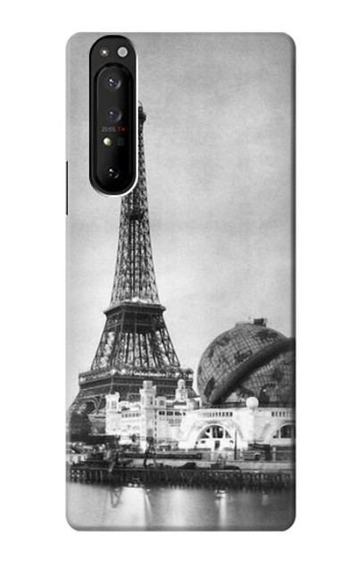 S2350 Old Paris Eiffel Tower Case Cover Custodia per Sony Xperia 1 III S2350 Old Paris Eiffel Tower Case Cover Custodia per Sony Xperia 1 III
