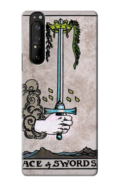 S2482 Tarot Card Ace of Swords Case Cover Custodia per Sony Xperia 1 III S2482 Tarot Card Ace of Swords Case Cover Custodia per Sony Xperia 1 III