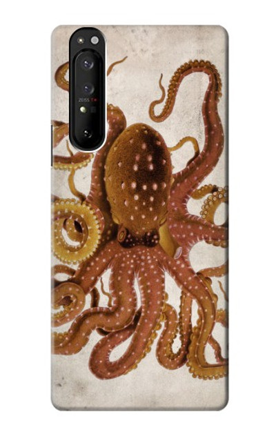 S2801 Vintage Octopus Case Cover Custodia per Sony Xperia 1 III