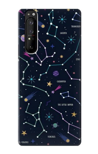 S3220 Star Map Zodiac Constellations Case Cover Custodia per Sony Xperia 1 III