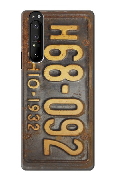 S3228 Vintage Car License Plate Case Cover Custodia per Sony Xperia 1 III