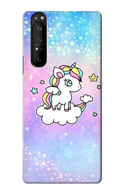 S3256 Cute Unicorn Cartoon Case Cover Custodia per Sony Xperia 1 III