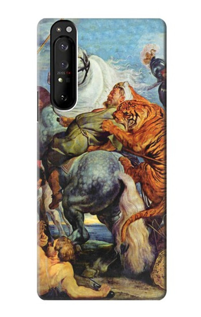 S3331 Peter Paul Rubens Tiger und Lowenjagd Case Cover Custodia per Sony Xperia 1 III