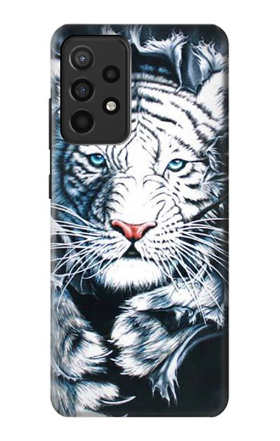 S0265 White Tiger Case Cover Custodia per Samsung Galaxy A52, Galaxy A52 5G