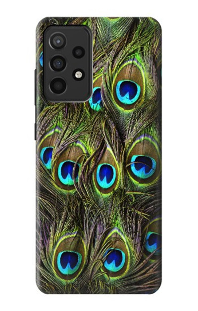 S1965 Peacock Feather Case Cover Custodia per Samsung Galaxy A52, Galaxy A52 5G