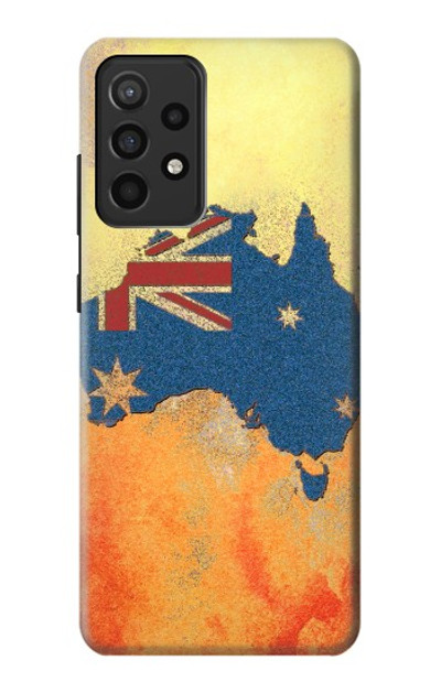 S2494 Australia Flag Map Rock Texture Case Cover Custodia per Samsung Galaxy A52, Galaxy A52 5G