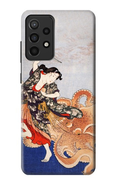 S2496 Japan Art Utagawa Kuniyoshi Tamatori Case Cover Custodia per Samsung Galaxy A52, Galaxy A52 5G