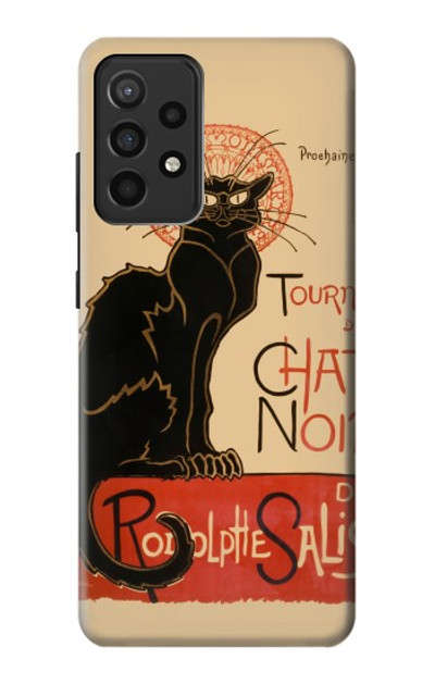 S2739 Chat Noir Black Cat Vintage Case Cover Custodia per Samsung Galaxy A52, Galaxy A52 5G