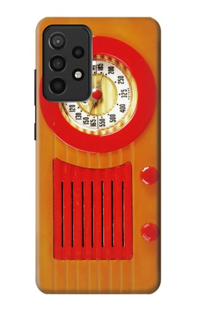 S2780 Vintage Orange Bakelite Radio Case Cover Custodia per Samsung Galaxy A52, Galaxy A52 5G