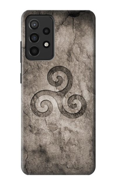 S2892 Triskele Symbol Stone Texture Case Cover Custodia per Samsung Galaxy A52, Galaxy A52 5G